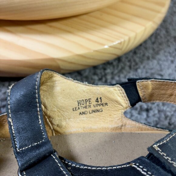 Spring Step Shoes Hope Mary Jane Womens Size 9.5 Black Leather Slingback Clogs - Picture 7 of 8